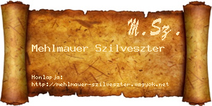 Mehlmauer Szilveszter névjegykártya